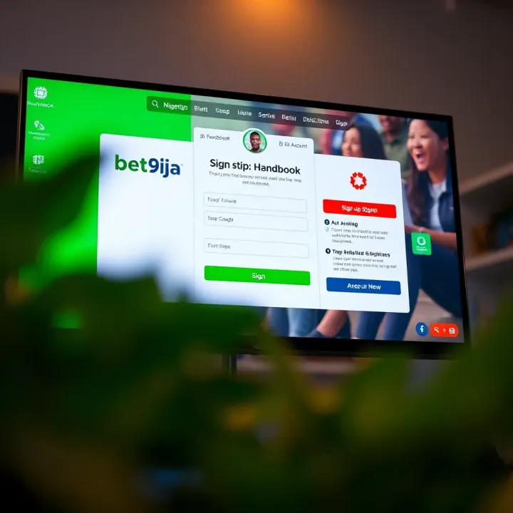 Mobile phone displaying Bet9ja and BetKing apps with icons representing payment options and bonuses