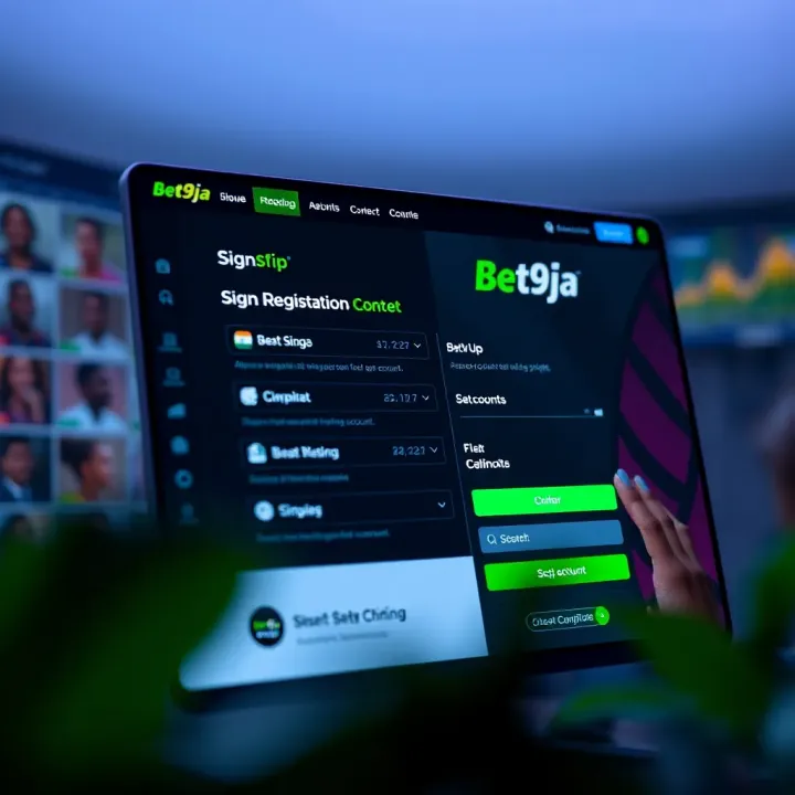 Screenshot of Bet9ja homepage showcasing sports betting options and live scores