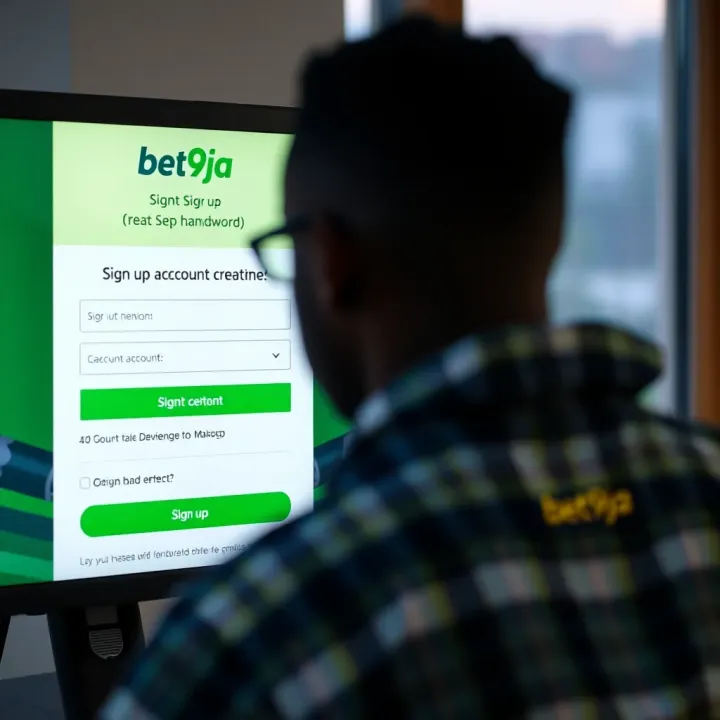 Ensuring Account Security During Bet9ja Login Secure login interface on Bet9ja website with focus on password entry and account security