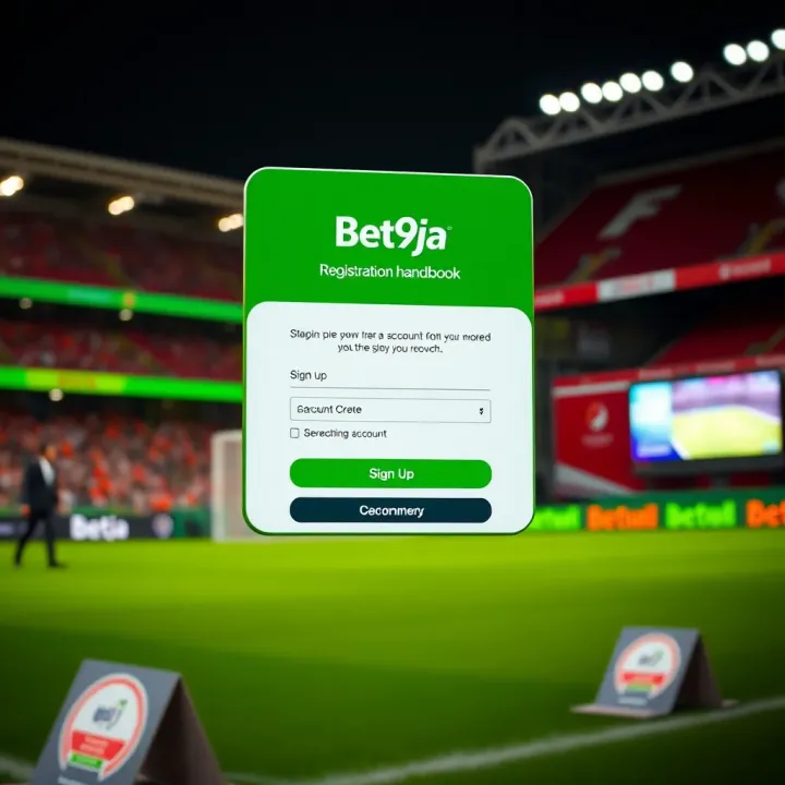 Dashboard showing Bet9ja account management options and security settings