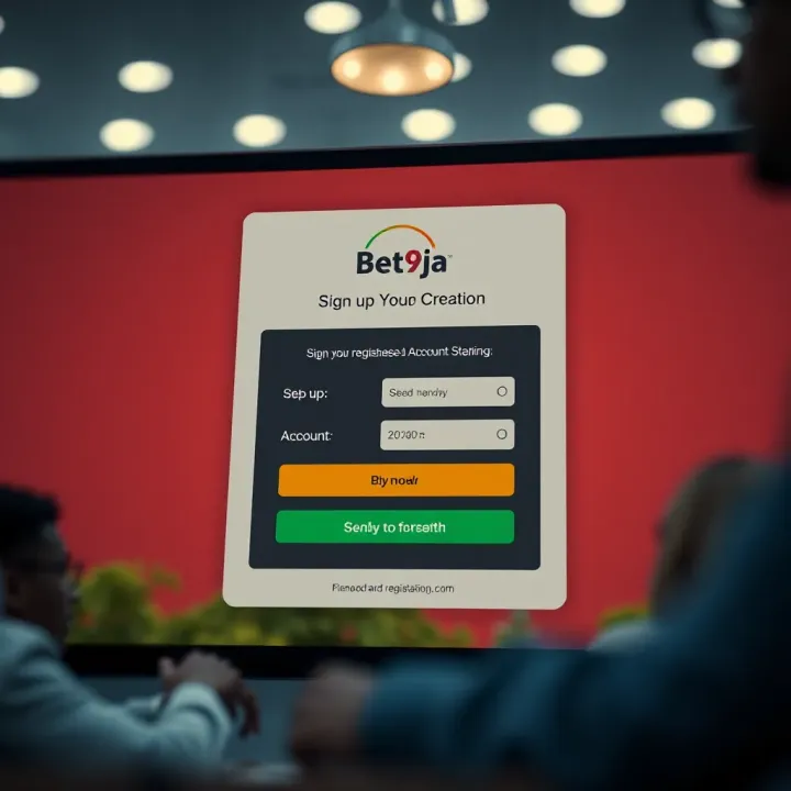 Interface displaying Bet9ja's mobile platform features on a smartphone